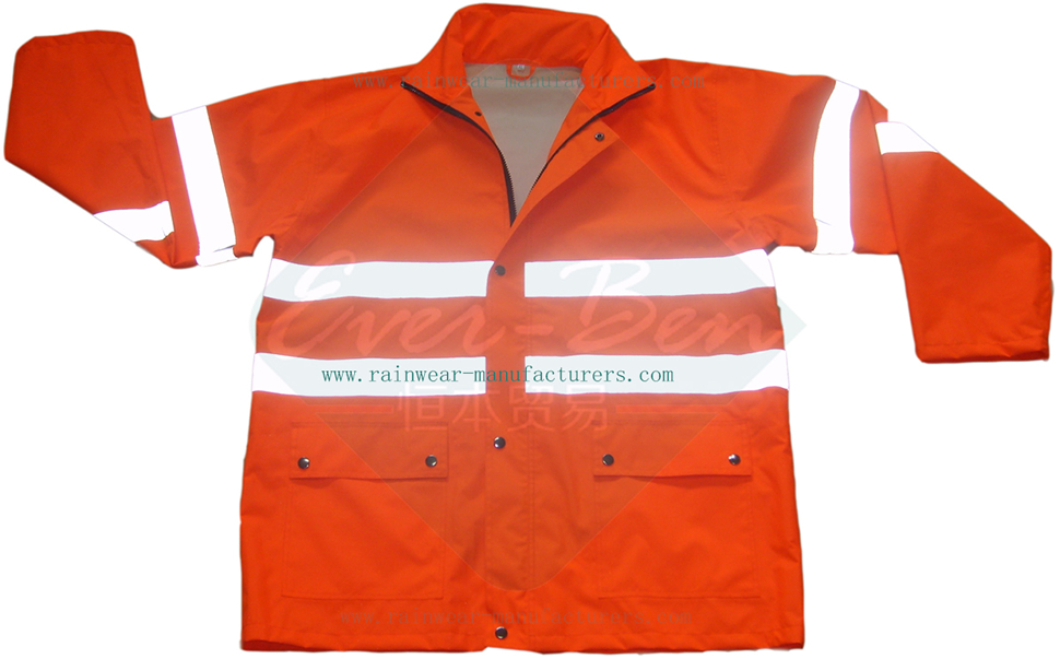 High visibility windbreaker-Orange reflective coat
